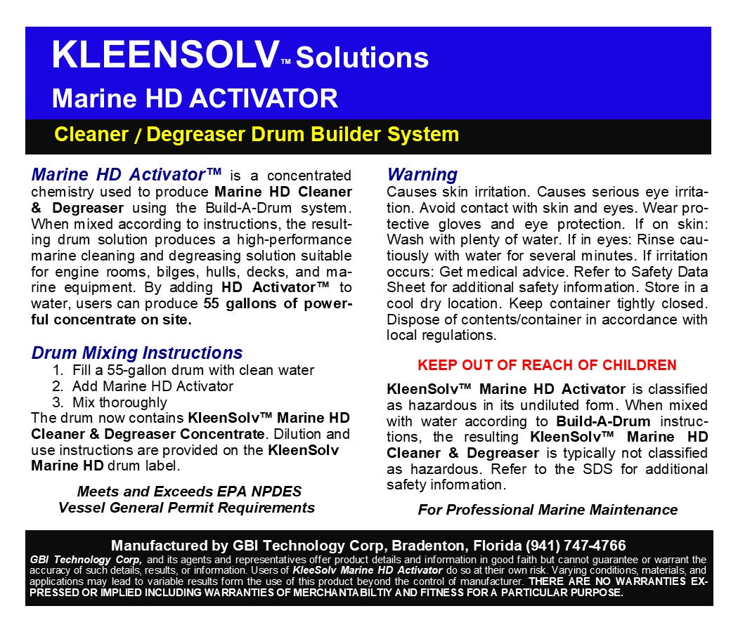 KleenSolv™ Marine HD™ Activator (Free Shipping USA)